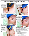 Breastfeeding Latch-On 1,2,3 Tear Pad - Double Sided image