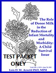 The Role of Donor Milk in the Reduction of Infant Mortality and Morbidity - Extra Answer Sheet image