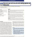 Skin-to-Skin Article - Underlying Implications and Clinical Practice image